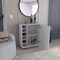 Tuhome Lafayette Bar Cabinet with 4-Bottle Rack. Upper Glass Holder and Dual Door Design-Macadamia MLM9075 - alternate 6